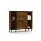 Conjunto Guarda Roupa E Cômoda Brighton Imbuia Rústico