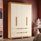 Conjunto Guarda Roupa E Cômoda Calama Carvalho Grife Off White