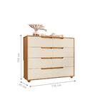 Conjunto Guarda Roupa E Cômoda Calama Carvalho Grife Off White