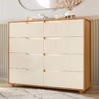 Conjunto Guarda Roupa E Cômoda Calama Carvalho Grife Off White