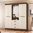 Conjunto Guarda Roupa E Cômoda Cedro Off White