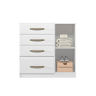 Conjunto Guarda Roupa E Cômoda Dalmácia Branco