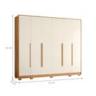 Conjunto Guarda Roupa E Cômoda Dracena Freijó Off White