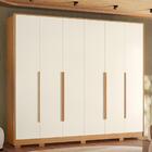 Conjunto Guarda Roupa E Cômoda Dracena Freijó Off White