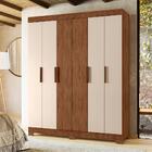 Conjunto Guarda Roupa E Cômoda Esquilino Avelã Fendi Metalic