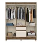 Conjunto Guarda Roupa E Cômoda Filipinas Castanho Wood Baunil