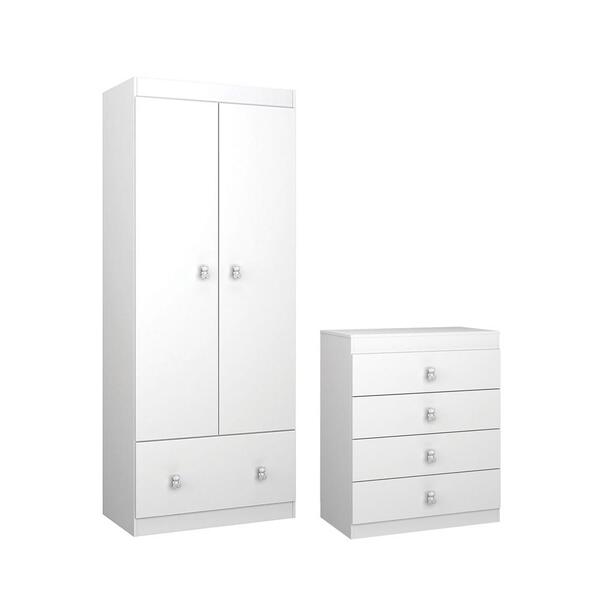 Conjunto Guarda-roupa E Cômoda Formosa Branco