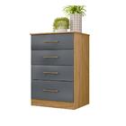 Conjunto Guarda Roupa E Cômoda Gokyo Freijó Cinza