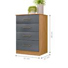 Conjunto Guarda Roupa E Cômoda Gokyo Freijó Cinza