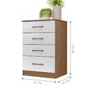 Conjunto Guarda Roupa E Cômoda Gokyo Naturale Branco