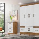 Conjunto Guarda Roupa E Cômoda Gokyo Naturale Branco