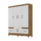 Conjunto Guarda Roupa E Cômoda Gokyo Naturale Branco