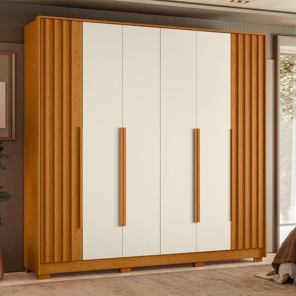 Conjunto Guarda Roupa E Cômoda Ilhéus Barcelona Off White