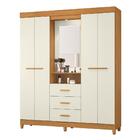 Conjunto Guarda Roupa E Cômoda Jill Carvalho Off White