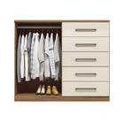 Conjunto Guarda Roupa E Cômoda Kansas Jatobá Areia