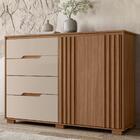 Conjunto Guarda Roupa E Comoda Los Angeles Carvarlho Fendi