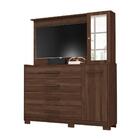 Conjunto Guarda Roupa E Cômoda Miller Cedro Off White