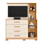 Conjunto Guarda Roupa E Cômoda Miller Off White