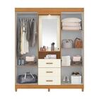 Conjunto Guarda Roupa E Cômoda Milli Carvalho Off White