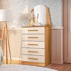 Conjunto Guarda Roupa E Cômoda Orfeu Carvalho Off White