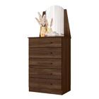 Conjunto Guarda Roupa E Cômoda Orfeu Cedro Off White