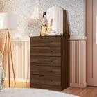 Conjunto Guarda Roupa E Cômoda Orfeu Cedro Off White