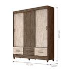 Conjunto Guarda Roupa E Cômoda Portofino Castanho Wood Avelã