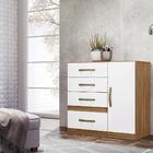 Conjunto Guarda Roupa E Cômoda Portofino Naturale Branco