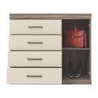 Conjunto Guarda Roupa E Cômoda Sapateira Beaumont Castanha Of