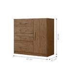 Conjunto Guarda Roupa E Cômoda Seicheles Castanho Wood Avelã