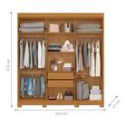 Conjunto Guarda Roupa E Cômoda Talca Carvalho Grife Off White