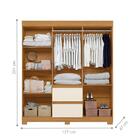 Conjunto Guarda Roupa E Cômoda Taruma Carvalho Grife Off White