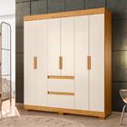 Conjunto Guarda Roupa E Cômoda Taruma Carvalho Grife Off White