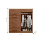 Conjunto Guarda Roupa E Cômoda Tess Avelã