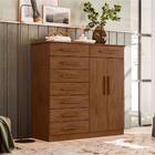 Conjunto Guarda Roupa E Cômoda Tess Avelã