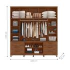 Conjunto Guarda Roupa E Cômoda Tess Avelã