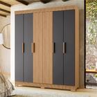 Conjunto Guarda Roupa E Cômoda Toluca Nature Titanium