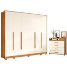 Conjunto Guarda Roupa E Cômoda Virgo Carvalho Grife Off White