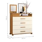 Conjunto Guarda Roupa E Cômoda Virgo Carvalho Grife Off White