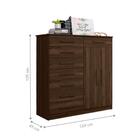 Conjunto Guarda Roupa E Cômoda West Cedro