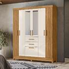 Conjunto Guarda Roupa Espelho E Comoda Fuji Freijo Off White