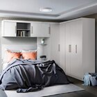 Conjunto Guarda Roupa Modulado Canto E Cabeceira Casal 5 Peça