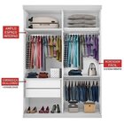 Conjunto Guarda Roupa Solteiro Premium 138cm 2 Portas E Cômod