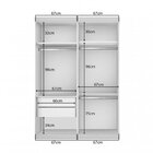 Conjunto Guarda Roupa Solteiro Premium 138cm 2 Portas E Cômod