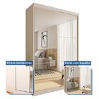Conjunto Guarda Roupa Solteiro Premium 138cm 2 Portas E Cômod