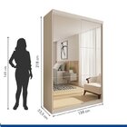 Conjunto Guarda Roupa Solteiro Premium 138cm 2 Portas E Cômod