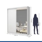 Conjunto Guarda Roupa Solteiro Premium 138cm 2 Portas E Cômod