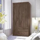 Conjunto Guarda Roupas 3 Portas E Cama Solteiro Arthur Ebano
