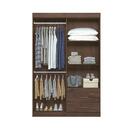 Conjunto Guarda Roupas 4 Portas E Cômoda Maia Ebano