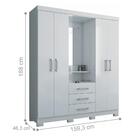 Conjunto Guarda Roupas 4 Portas E Cômoda Sapateira Palau Bran